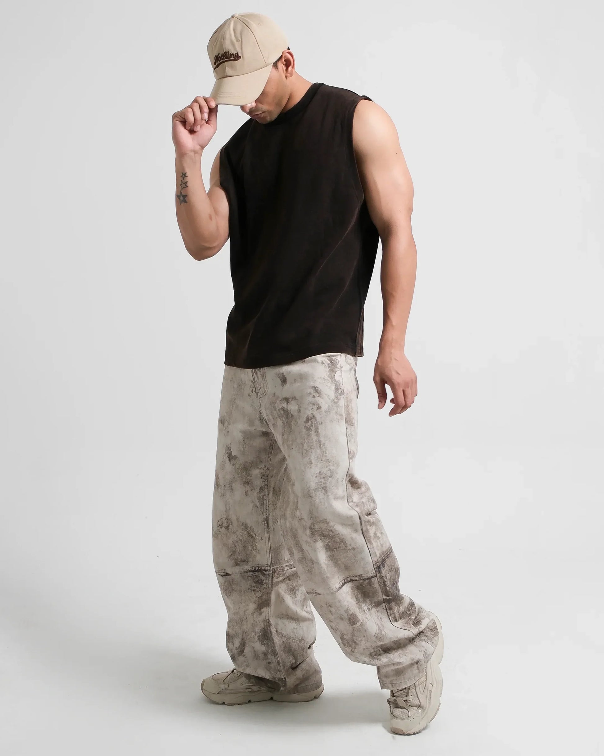 IMMORTAL WASHED BROWN VEST - DRIPMYFIT