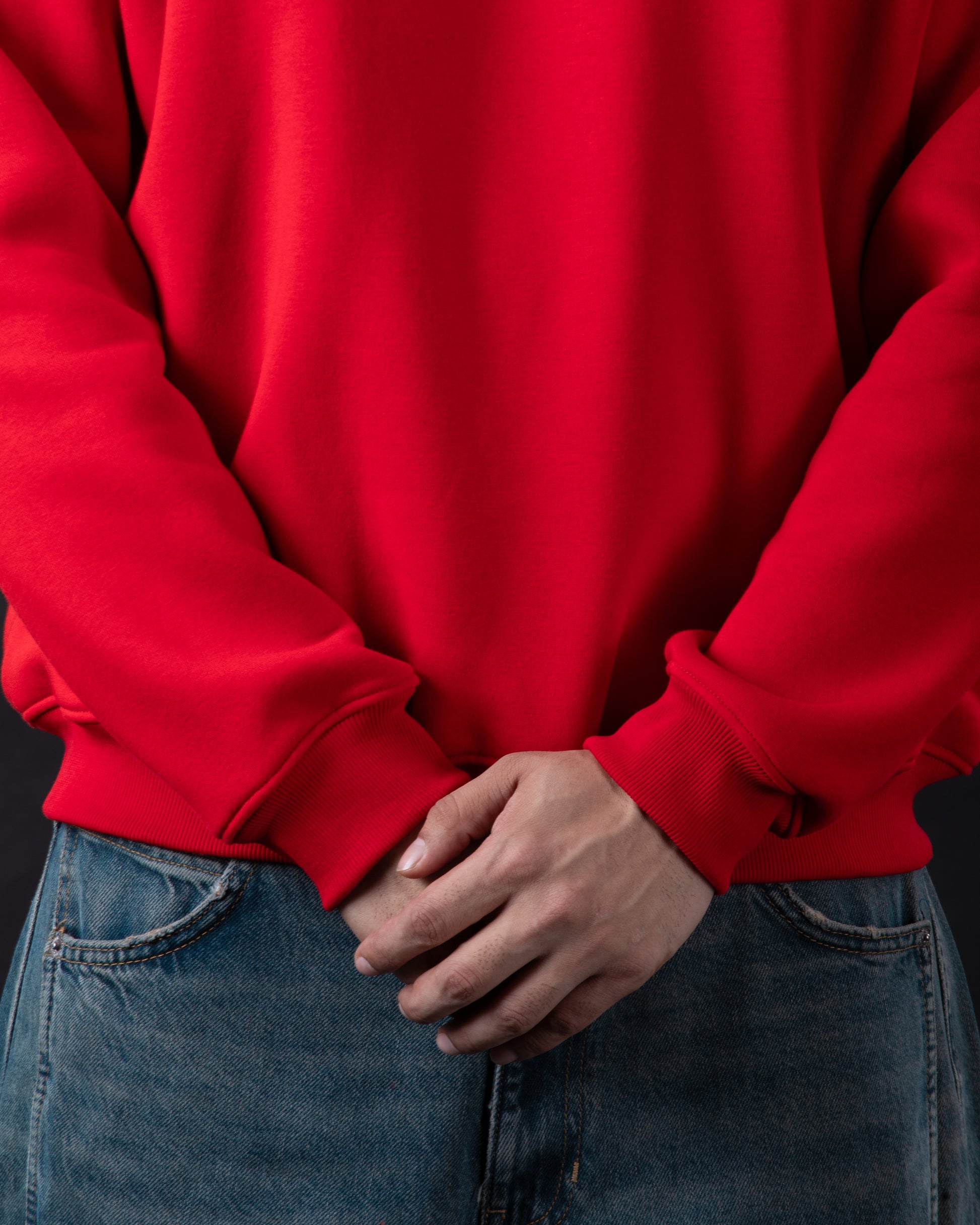 BASIC RED SWEATSHIRT