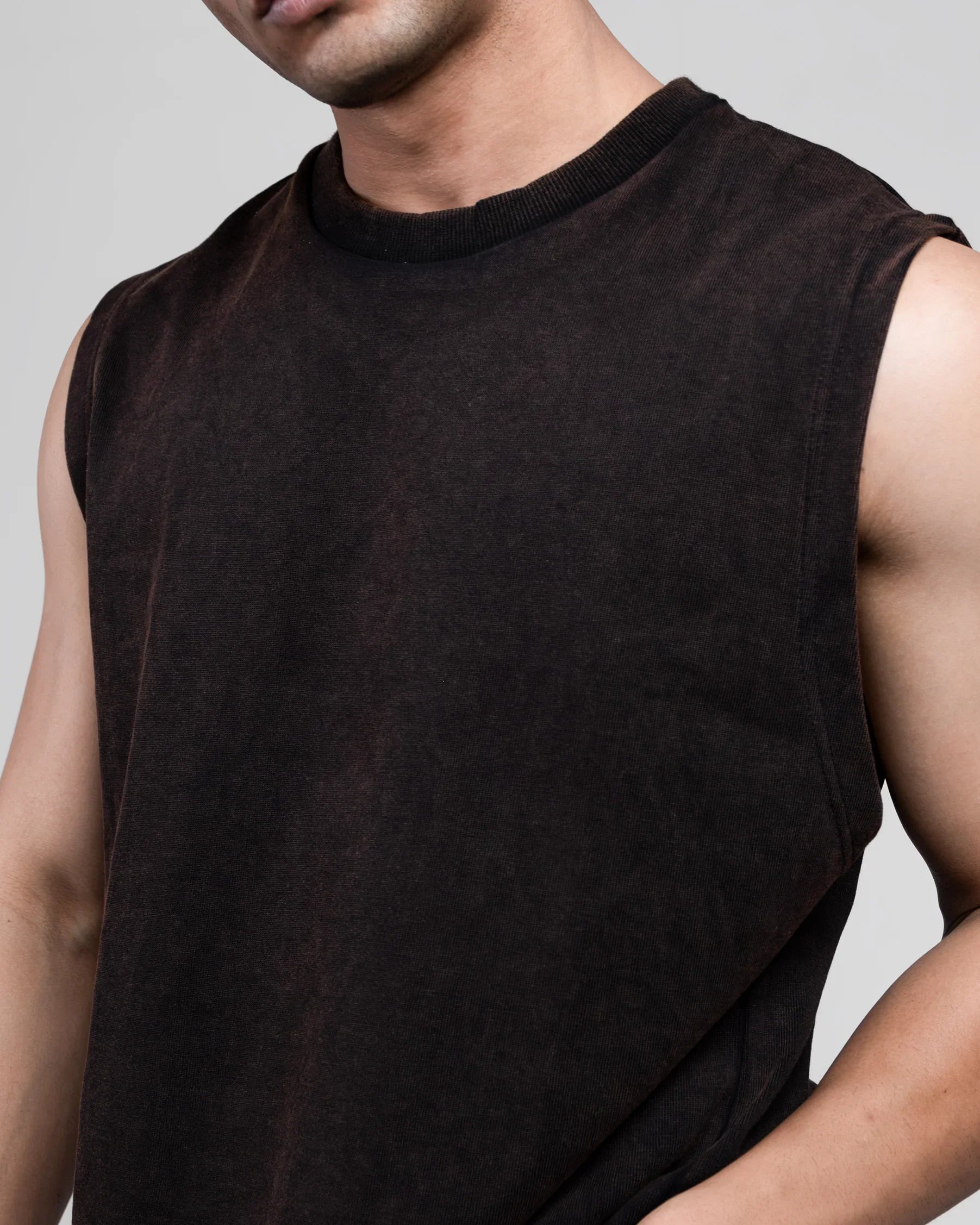 IMMORTAL WASHED BROWN VEST - DRIPMYFIT