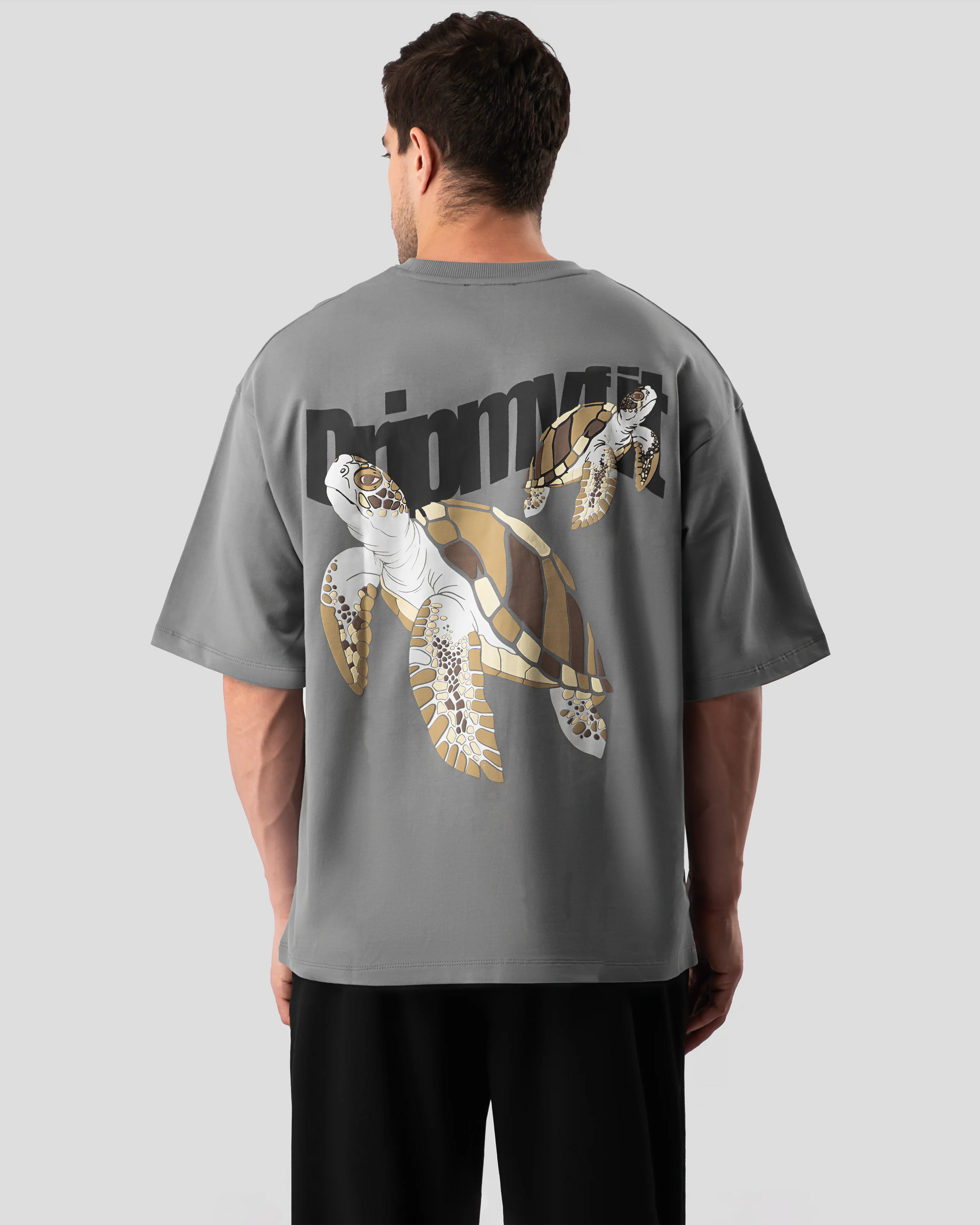 GREY SHELL OVERSIZED T-SHIRT - DRIPMYFIT