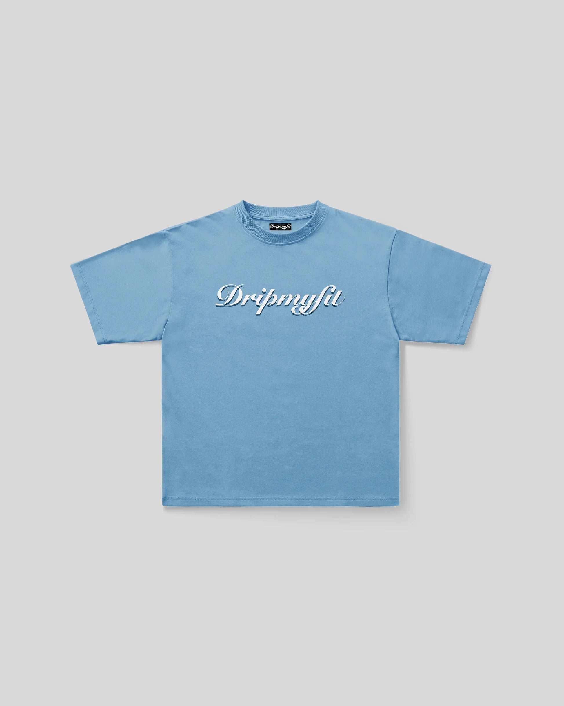 SKY BLUE DELUSIONAL ERA OVERSIZED T-SHIRT - DRIPMYFIT